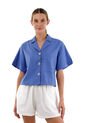 Camisa Charlize Azul Claro Mercedes Campuzano de Mercedes Campuzano