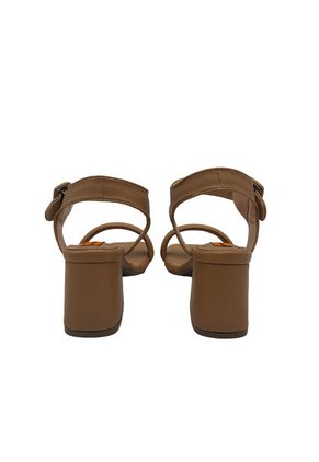 Sandalia Tacón Geneve Beige Mercedes Campuzano