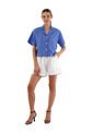 Camisa Charlize Azul Claro Mercedes Campuzano de Mercedes Campuzano