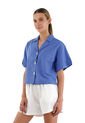 Camisa Charlize Azul Claro Mercedes Campuzano de Mercedes Campuzano