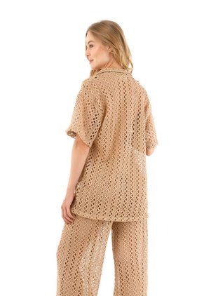 Camisa  Harlow Toupe Mercedes Campuzano