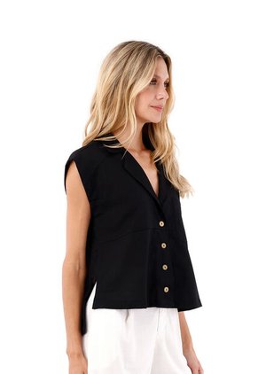 Camisa Aru Negro Mercedes Campuzano