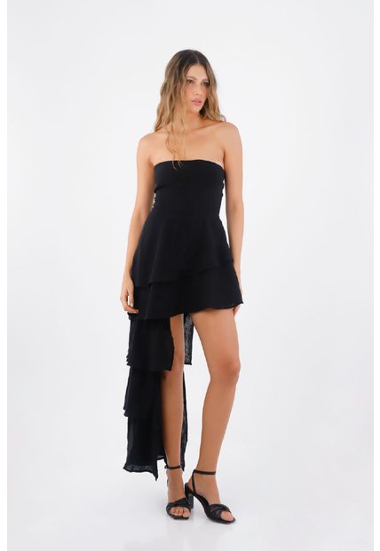 Vestido Largo Brooke Negro Mercedes Campuzano
