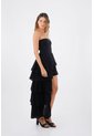 Vestido Largo Brooke Negro Mercedes Campuzano de Mercedes Campuzano