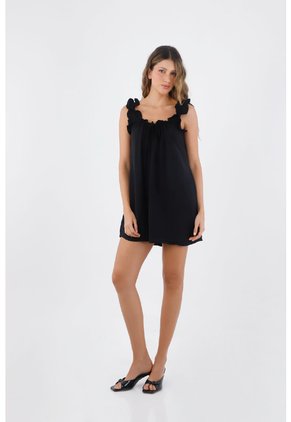 Vestido Corto Deena Negro Mercedes Campuzano