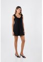 Vestido Corto Deena Negro Mercedes Campuzano de Mercedes Campuzano