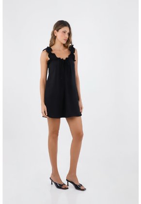 Vestido Corto Deena Negro Mercedes Campuzano