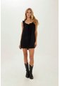 Vestido Corto Deena Negro Mercedes Campuzano de Mercedes Campuzano