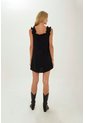Vestido Corto Deena Negro Mercedes Campuzano de Mercedes Campuzano