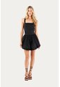 Vestido Corto Ivanna Negro Mercedes Campuzano de Mercedes Campuzano