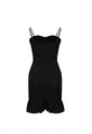 Vestido Corto  Angelie Negro Mercedes Campuzano de Mercedes Campuzano