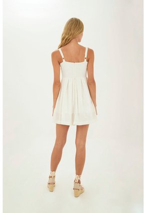 Vestido Corto Serene Marfil Mercedes Campuzano