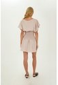 Vestido Corto Phoebe Beige Mercedes Campuzano de Mercedes Campuzano
