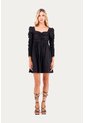 Vestido Corto Ocean Negro Mercedes Campuzano de Mercedes Campuzano