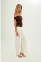 Pantalon Colline Marfil Mercedes Campuzano de Mercedes Campuzano