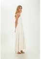 Vestido Largo Regine Beige Mercedes Campuzano de Mercedes Campuzano