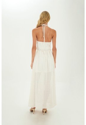 Vestido Largo Regine Beige Mercedes Campuzano