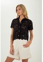 Camisa Steph Negro Mercedes Campuzano de Mercedes Campuzano