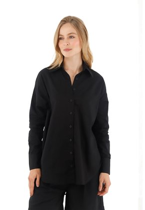 Camisa Boyfriend Haven Negro Mercedes Campuzano