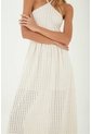 Vestido Largo Regine Beige Mercedes Campuzano de Mercedes Campuzano