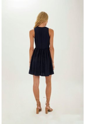 Vestido Corto Solene Azul Mercedes Campuzano