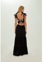 Vestido Largo Muse Negro Mercedes Campuzano de Mercedes Campuzano