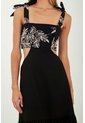 Vestido Largo Muse Negro Mercedes Campuzano de Mercedes Campuzano