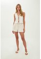 Short Fiora Beige Mercedes Campuzano de Mercedes Campuzano