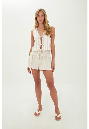 Short Fiora Beige Mercedes Campuzano