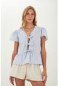 Camisa Sarah Azul Mercedes Campuzano de Mercedes Campuzano