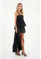 Vestido Largo Luvana Negro Mercedes Campuzano de Mercedes Campuzano