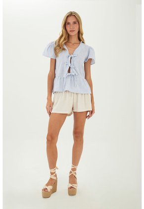 Camisa Sarah Azul Mercedes Campuzano