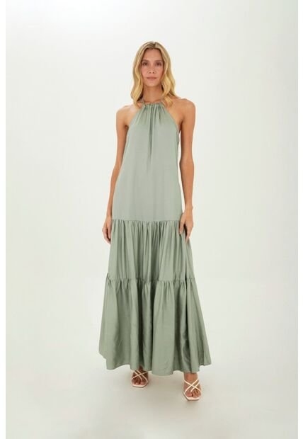 Vestido Largo Luzia Verde Mercedes Campuzano