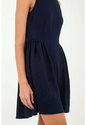 Vestido Corto Solene Azul Mercedes Campuzano