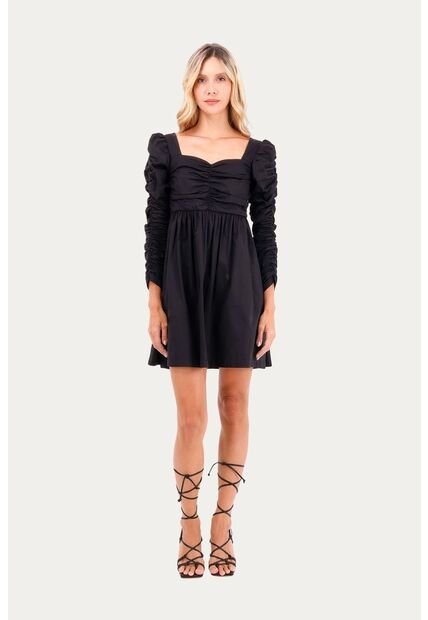 Vestido Corto Ocean Negro Mercedes Campuzano