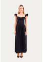 Vestido Largo Mellow Negro Mercedes Campuzano de Mercedes Campuzano