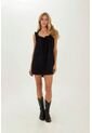 Vestido Corto Deena Negro Mercedes Campuzano de Mercedes Campuzano