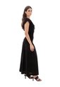 Vestido Largo Carlota Negro Mercedes Campuzano de Mercedes Campuzano