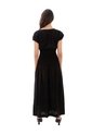 Vestido Largo Carlota Negro Mercedes Campuzano de Mercedes Campuzano