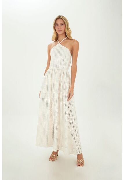 Vestido Largo Regine Beige Mercedes Campuzano