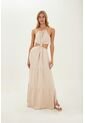 Vestido Largo Sophie Beige Mercedes Campuzano de Mercedes Campuzano