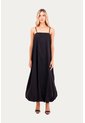 Vestido Largo Amalfi Negro Mercedes Campuzano de Mercedes Campuzano