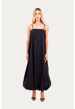 Vestido Largo Amalfi Negro Mercedes Campuzano