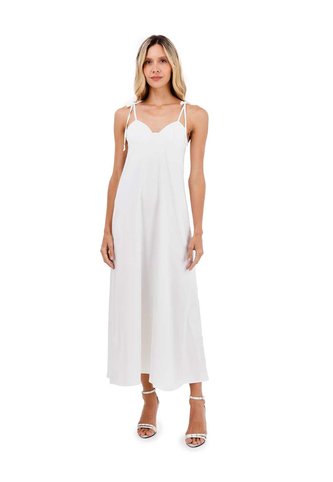 Vestido Largo Oceanic Marfil Mercedes Campuzano Mercedes Campuzano