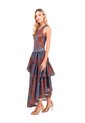 Vestido Largo Fuego Palmeras Terracota Mercedes Campuzano de Mercedes Campuzano
