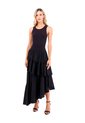 Vestido Largo Fuego Negro Mercedes Campuzano de Mercedes Campuzano