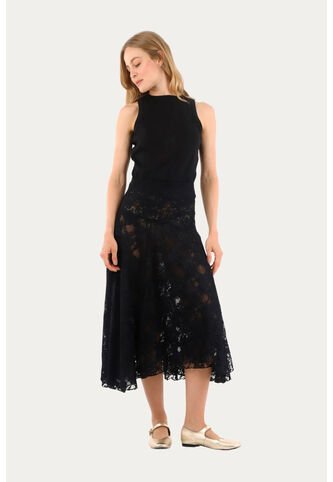 Falda Larga Samantha Negro Mercedes Campuzano Mercedes Campuzano