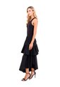 Vestido Largo Fuego Negro Mercedes Campuzano de Mercedes Campuzano