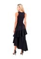 Vestido Largo Fuego Negro Mercedes Campuzano de Mercedes Campuzano