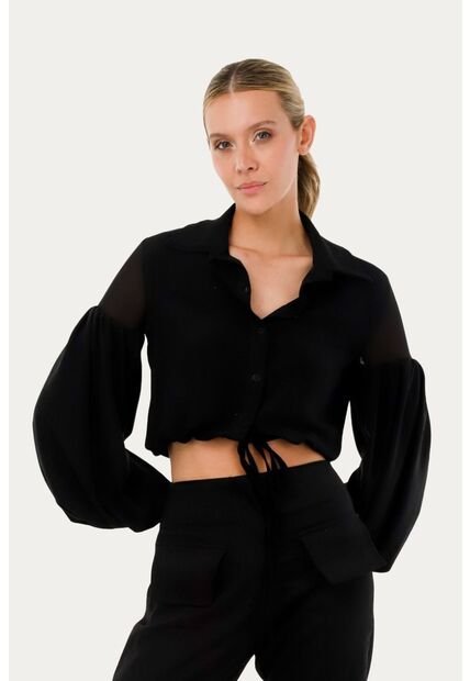 Camisa Enchanted Negro Mercedes Campuzano